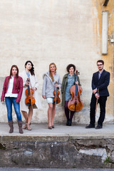 Obraz premium Four-person musical band