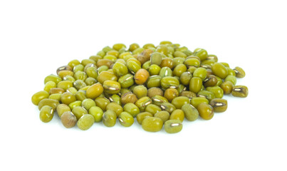 Mung beans isolated on white background