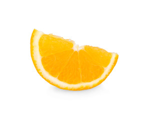 orange slice on white background