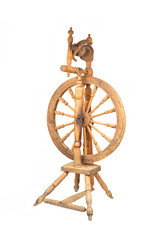 Wooden spinning wheel