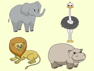 African savannah animals object