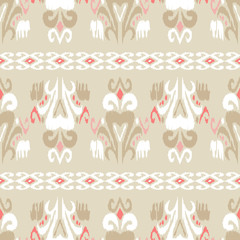Fototapeta na wymiar Ethnic boho seamless pattern. Scribble texture. Retro motif. Textile rapport.