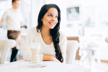 Portrait of a beautiful young brunette