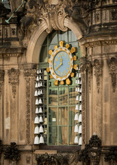 Fototapeta na wymiar The Bell Clock of Zwinger in Dresden