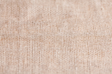 The texture of the natural burlap. Selective focusing.