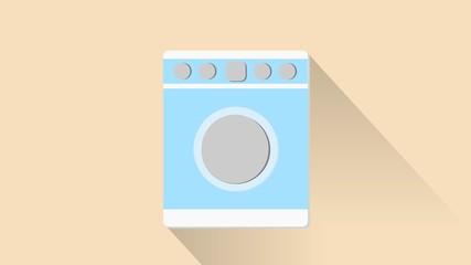 Front Door Washing Machine (Flat illustration)