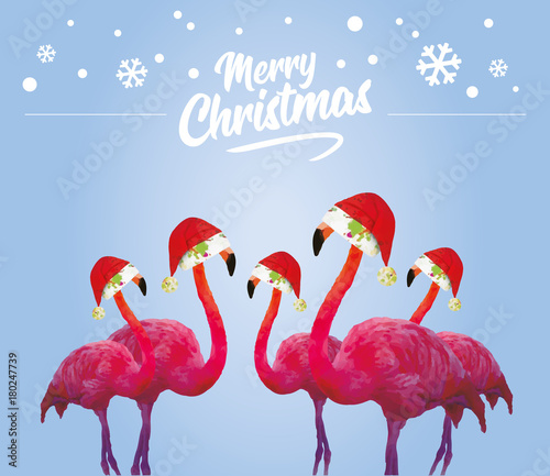“Flamingos christmas greetings” Stockfotos und lizenzfreie Vektoren auf