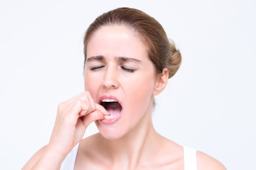 Girl with toothache