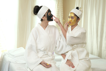 Beautiful woman in spa.