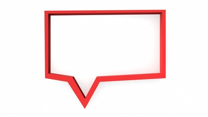 Fototapeta premium speech bubble on white blackground. 3d rendering