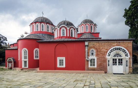 Katholikon or the central church, Great Lavra Monastery, Mount Athos, Halkidiki, Greece