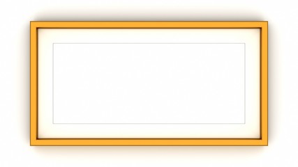 blank frame on white blackground. 3d rendering