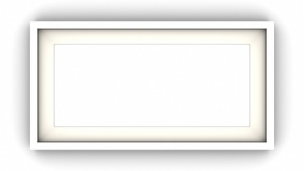 Obraz premium blank frame on white blackground. 3d rendering
