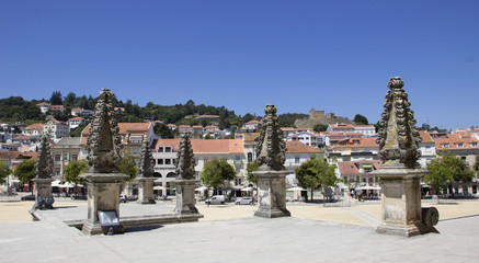Fototapeta na wymiar Beautiful cityscape in Alcobás. Portugal.