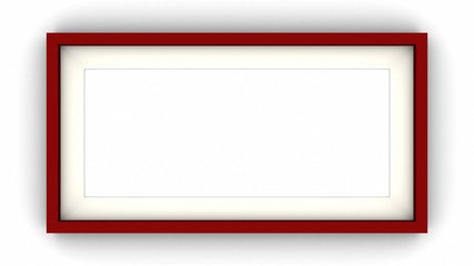 blank frame on white blackground. 3d rendering