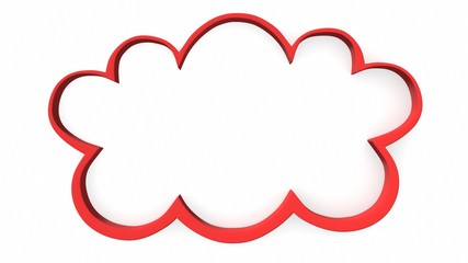 speech bubble on white blackground. 3d rendering