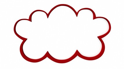 speech bubble on white blackground. 3d rendering