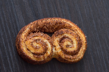 Cinnamon cookie. Concept of food and pastry products.