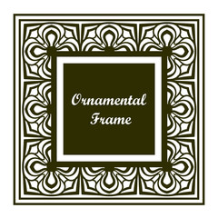 Ornamental colored vintage frame with place for text. Template for design. Vector illustration