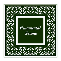 Ornamental colored vintage frame with place for text. Template for design. Vector illustration