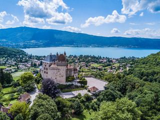 Fototapeta na wymiar View above Annecy Lake in France