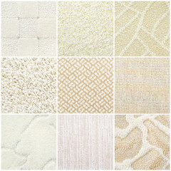 Fototapeta premium set of pastel carpet samples