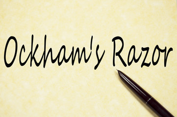 Ockham's Razor title 