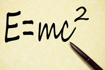 The mass energy formula write on paper