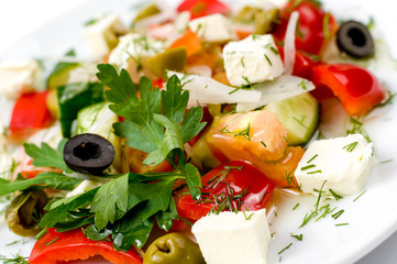 greek salad, macro