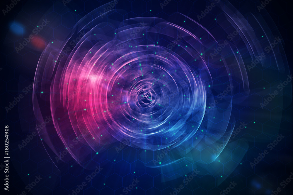 Poster Round space button backdrop