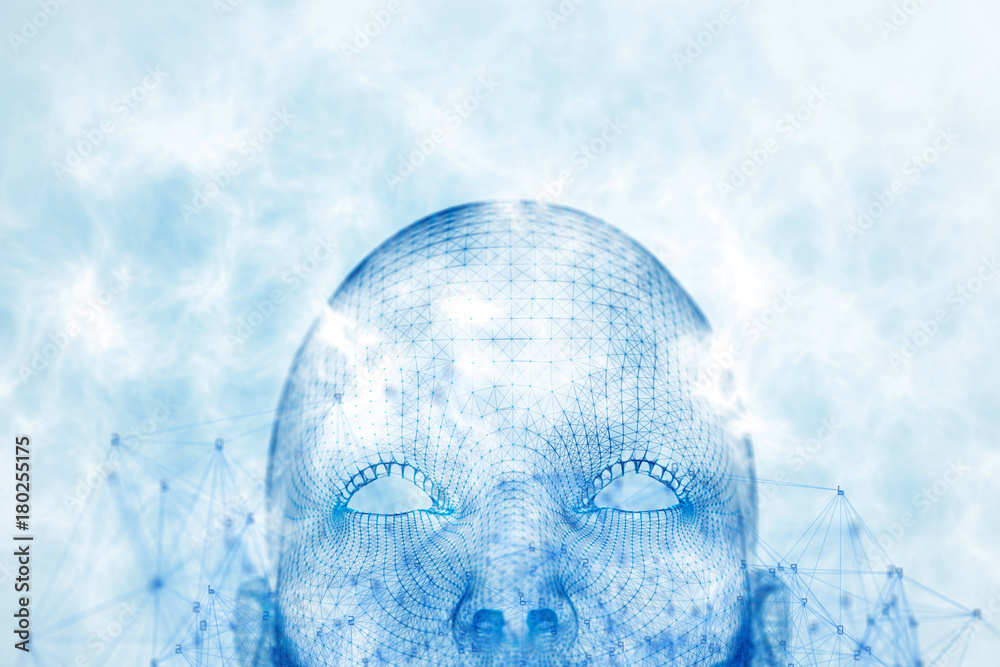 Poster artificial intelligence and technology concept