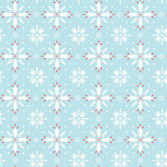 Floral Snowflake seamless pattern