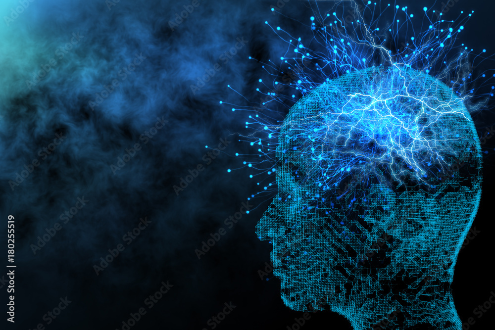 Poster Artificial intelligence and network concept