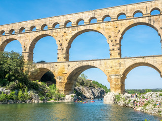 Fototapeta premium Pont du Gard in Nimes, France