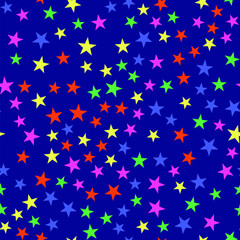 Colorful star seamless pattern