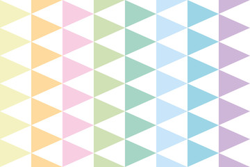 geometric background of rainbow pastel colored triangles with white