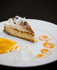sponge cake with oranges
