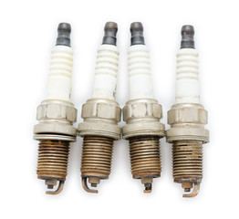 old spark plugs, top view