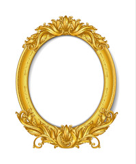 oval gold vintage picture frame 