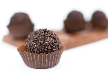 chocolate sweets, macro