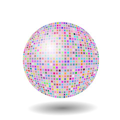 Colored mosaic sphere