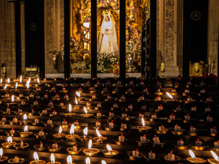 Velas a la Virgen