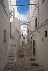 Fototapeta na wymiar Cisternino (Italy) - The historic center of the small and pretty white town of the province of Brindisi, Apulia region, southern Italy