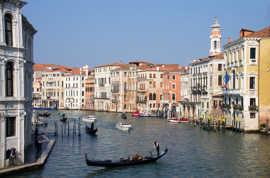 Kurzurlaub im sch&ouml;nen Venedig:  Blick auf den Canale Grande
