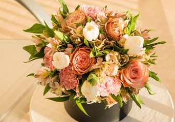 bunter blumenstrauß, hochzeit, muttertag