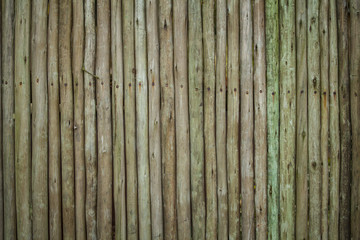 Old weathered rounded planks