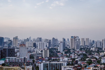 10 November, 2017: City buildings at Ekamai Bangkok Thailand