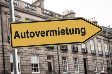 Obraz premium Schild 238 - Autovermietung