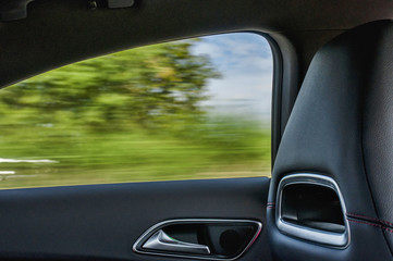 view from window car
