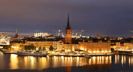 Fototapeta na wymiar General view of Old Town Gamla Stan in Stockholm, Sweden